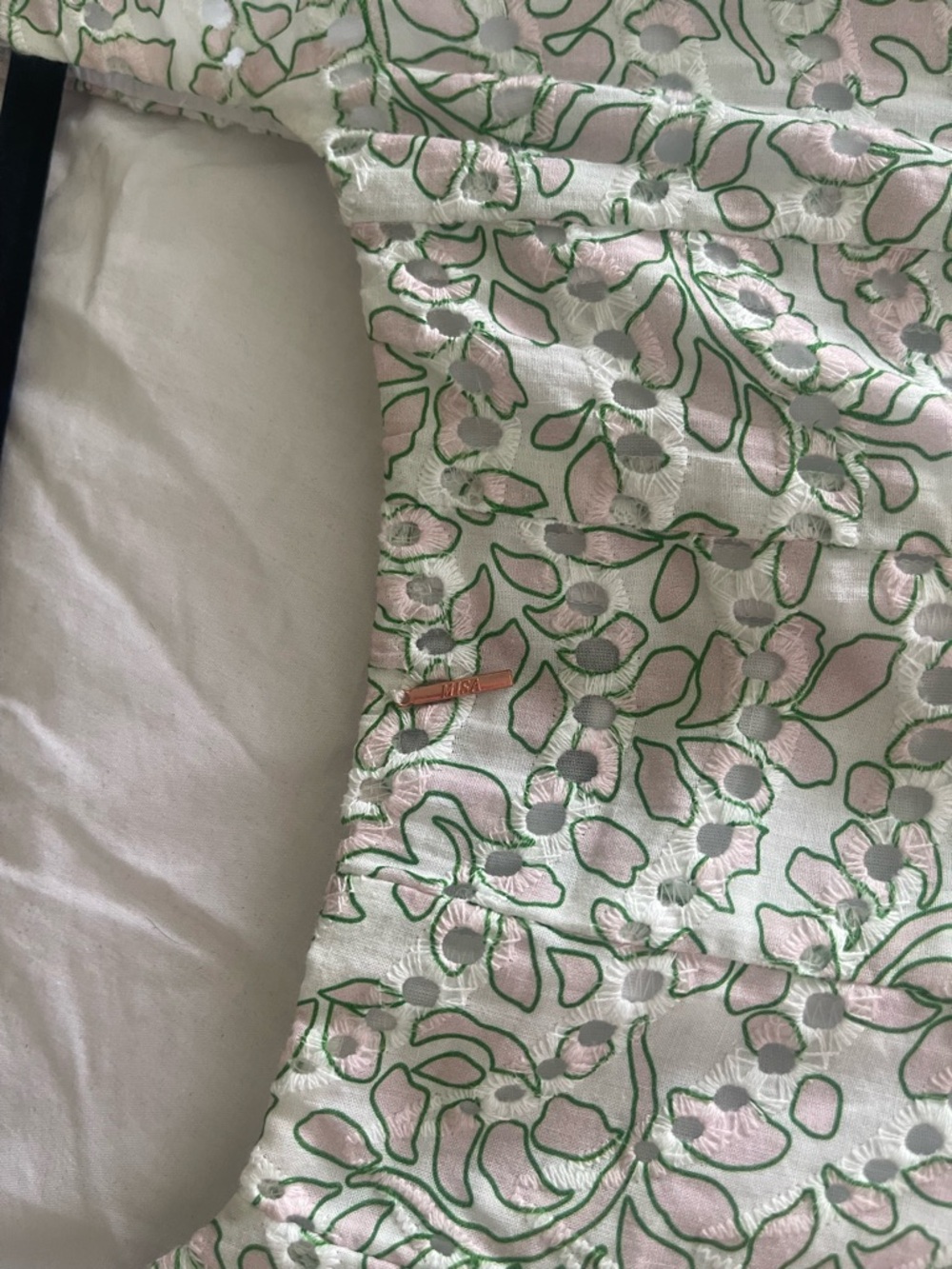 Misa Los Angeles Pale Green and White Floral Skirt Set - Picture 12 of 12